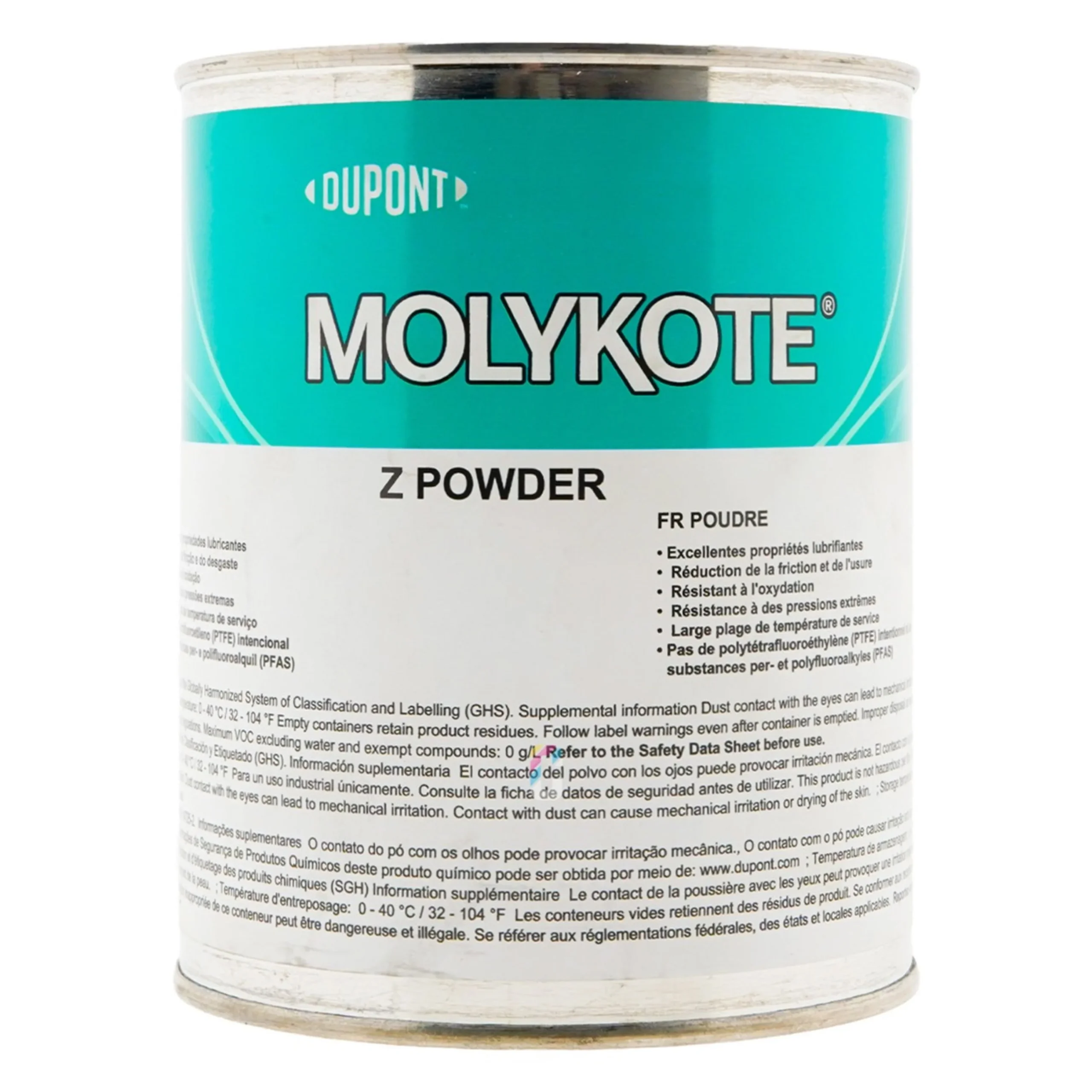 MOLYKOTE MoS2 Polvo Z Lubricante Seco 1,4kg