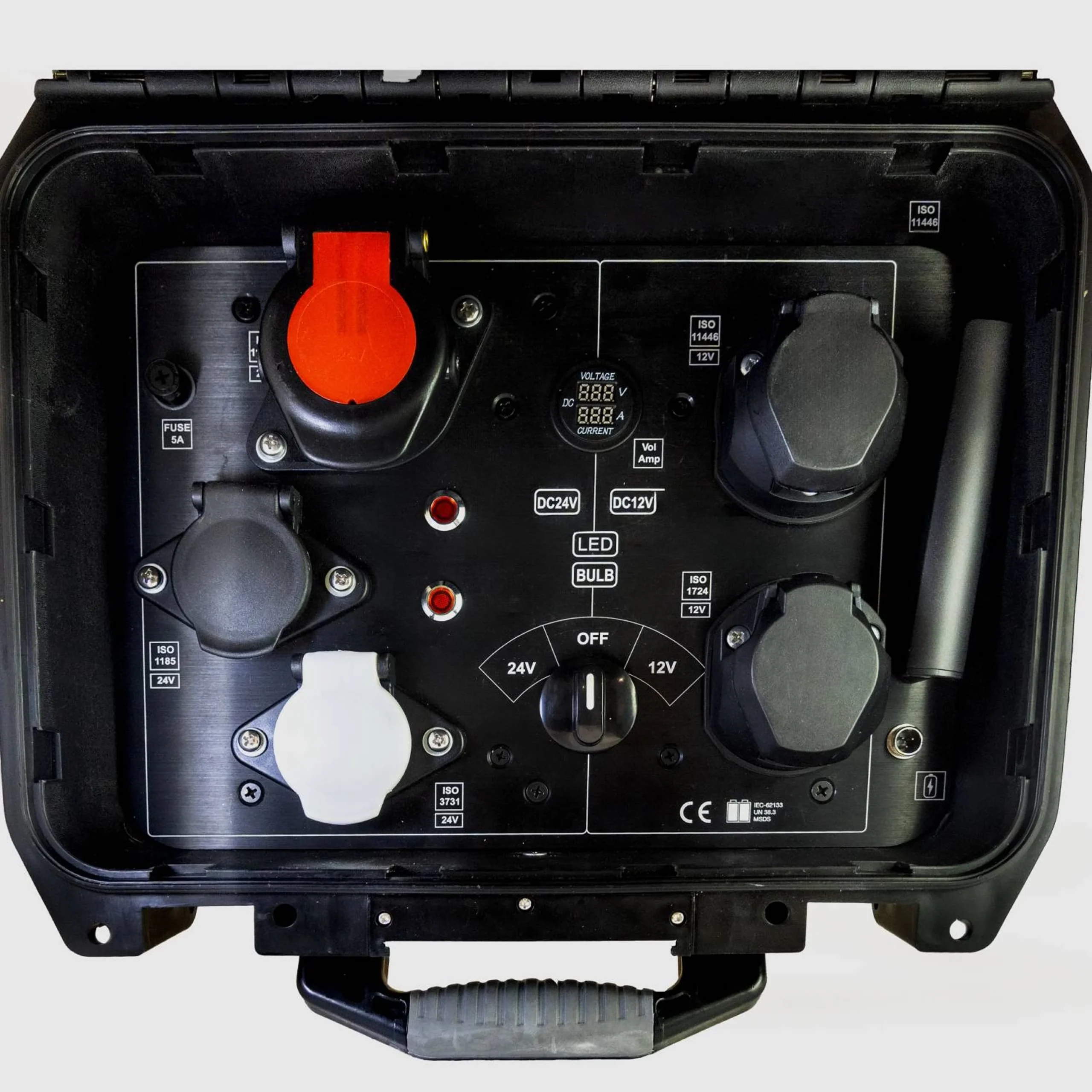 POWERHAND Probador de Luces de Remolque 12V + 24V en Maletín