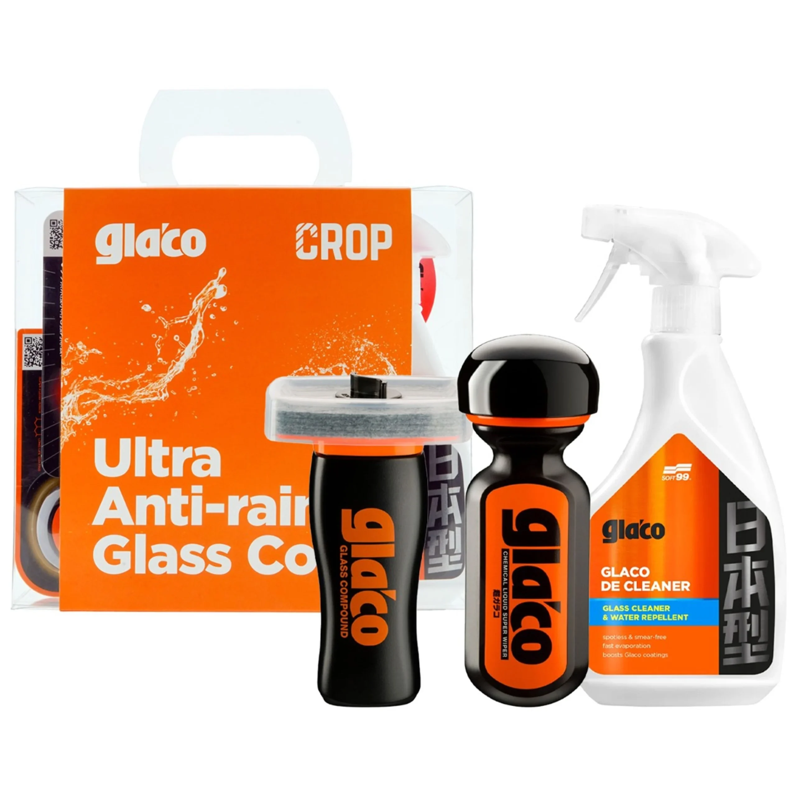 Soft99 Ultra Glaco Revestimiento antilluvia para cristal – CROP Promo Pack