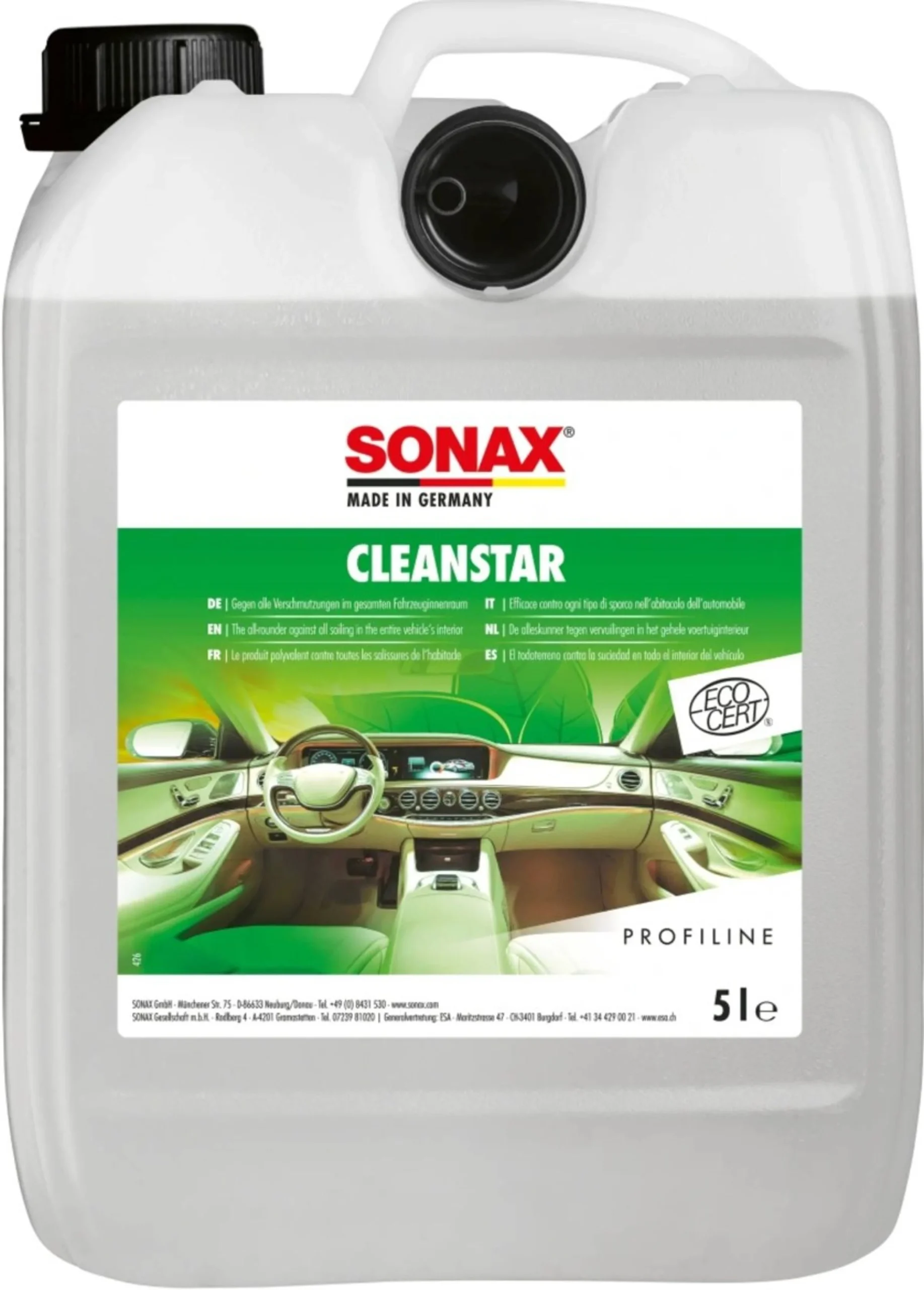SONAX PROFILINE Cleanstar Limpiador de Interiores 5 litros - Bidón