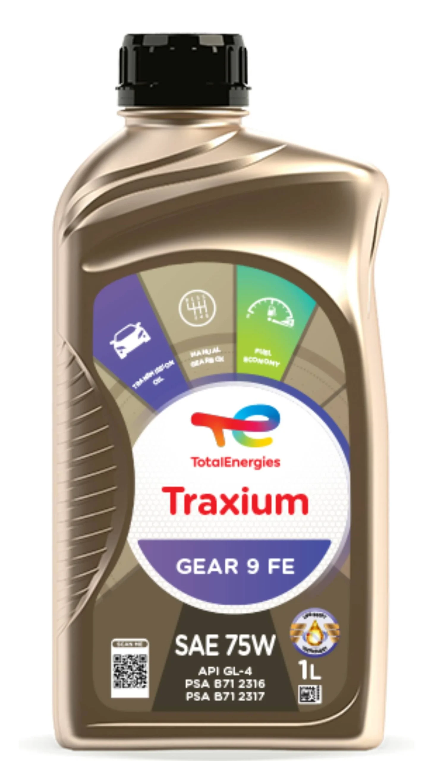 Total Traxium Gear 9 FE SAE 75w Aceite de Transmisión - 1 litro