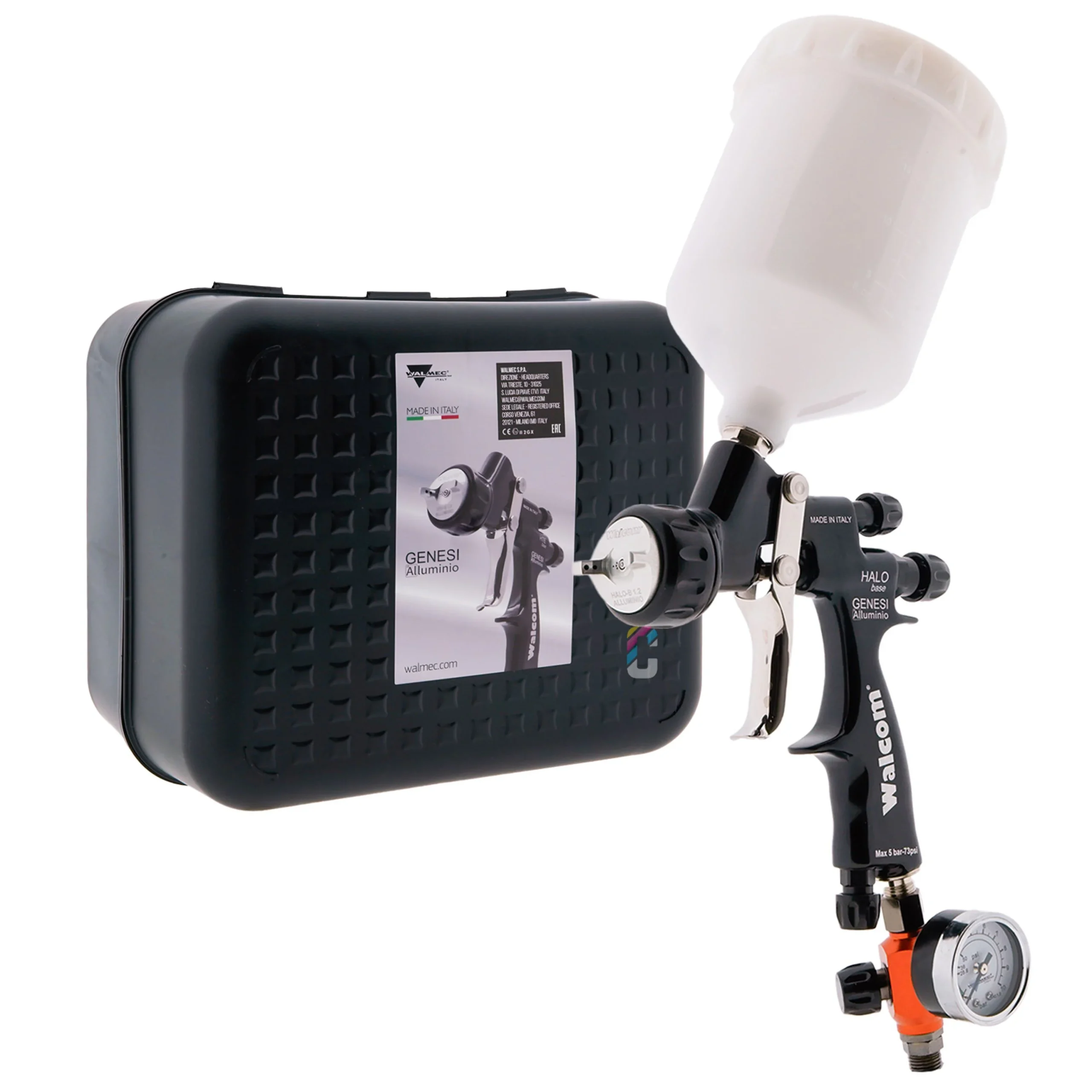 Walcom Alluminio HALO Base Pulverizador de Pintura + Copa Superior